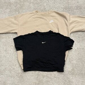 Nike Black and Beige Sweatshirt Duo